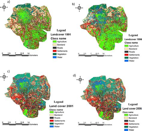 A G Land Cover Classification Maps Of The Addis Ababa For The Years