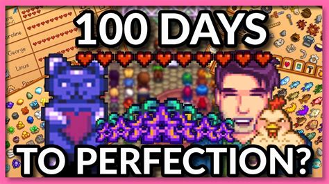 I Played 100 DAYS Of Stardew Valley Tried To Achieve Perfection