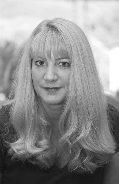 Beautiful Blonde Girl In Black And White Stock Photo Image Of Pretty