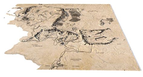 Middle Earth Map - 3D Model by Shustrik