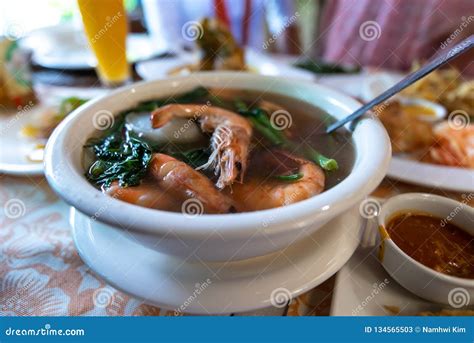 Filipino Traditional Food Shrimp Sinigang Stock Image Image Of