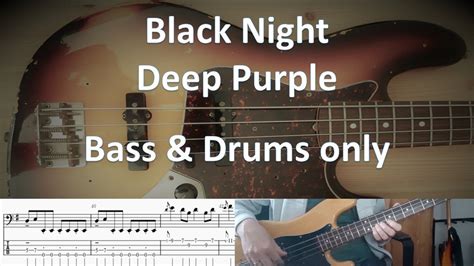 Deep Purple Black Night Bass Drums Cover Tabs Score Notation Chords