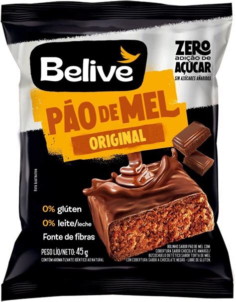 Belive Pão De Mel 100 Coberto De Chocolate Sem Açúcar Sem Glúten E Sem