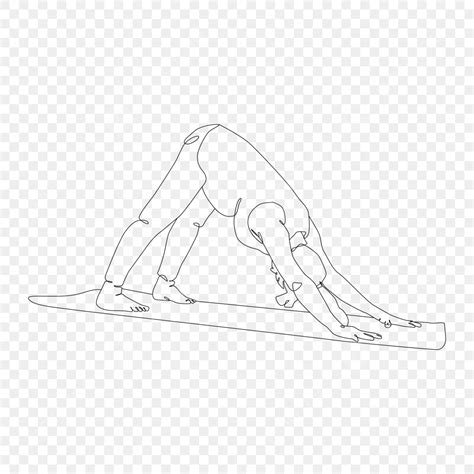 Exercise Yoga Poses Vector Art Png Yoga Girl Continuous Line Drawing