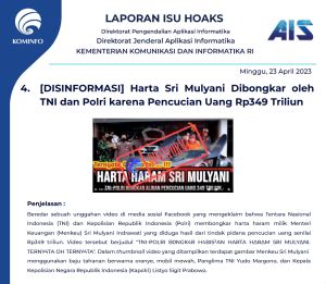 Isu Hoaks Disinformasi 23 April 2023 PPID Diskominfo Jateng