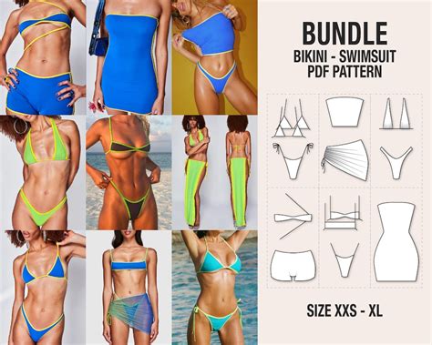 Bikini Pattern Pdf Sewing Pattern Swimsuit Pattern Pdf Swimsuit