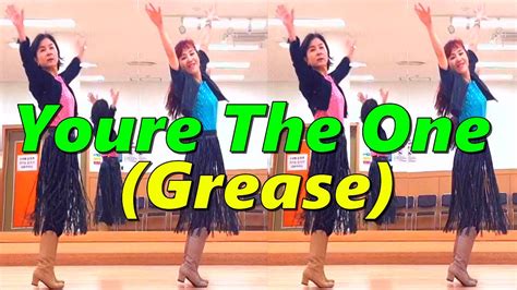 You Re The One Grease Linedance Improver Demo Count Youtube