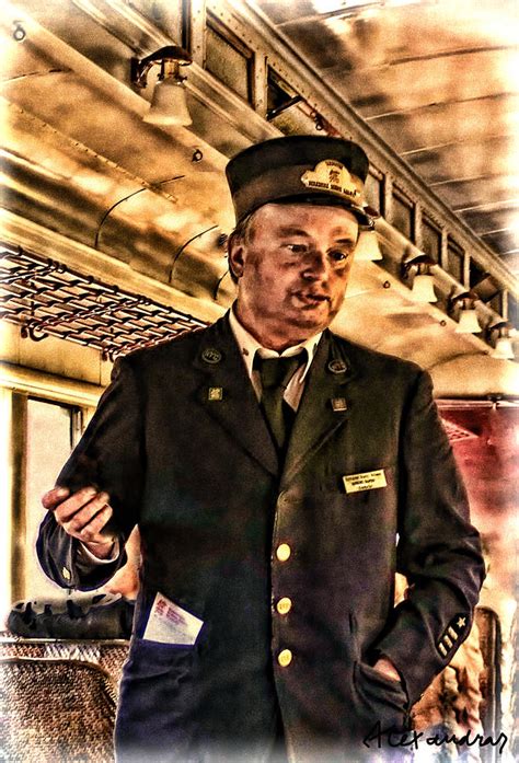 Conductor on Old Fashion Train Photograph by Fine Art by Alexandra - Pixels