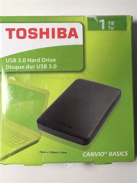 TOSHIBA CANVIO BASICS 1TB PORTABLE EXTERNAL DISK HDD HDTB310XK3AA