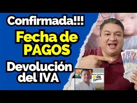 CONFIRMADA FECHA De PAGOS DEVOLUCIÓN Del IVA YouTube