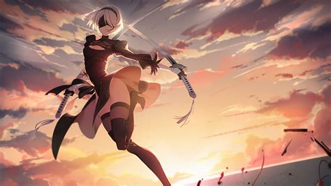 Fondos De Pantalla Videojuegos Nier Automata 2b A2 Nier Automata Nier Katana Muslos