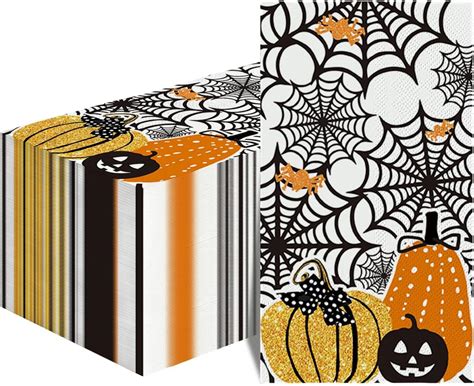 Amazon Horaldaily 100 Halloween Disposable Paper Decorative Guest