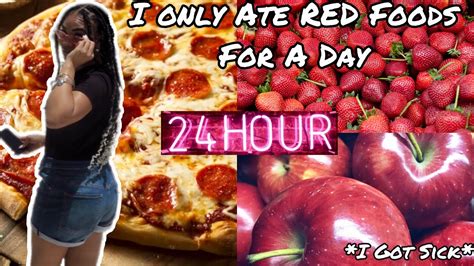 I Only Ate Red Foods For Hours Youtube