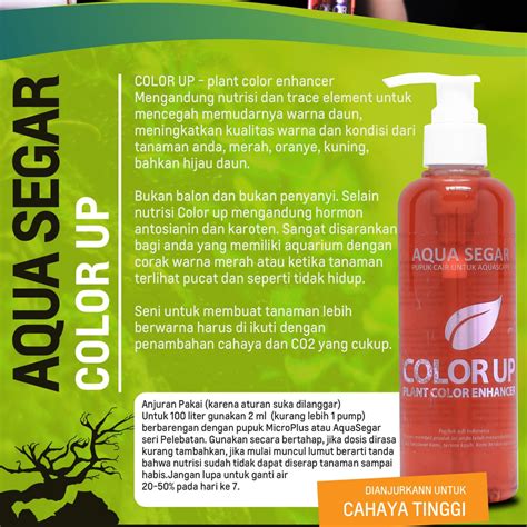 Jual Aqua Segar Color Up Pupuk Cair Tanaman Aquascape Aquarium