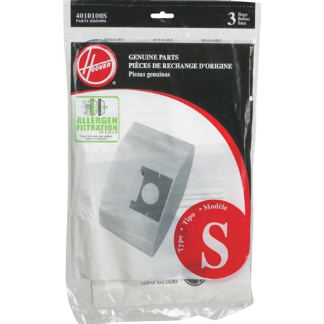 Hoover • Hoover Type S Allergen Filtration Vacuum Bag 3 Pack • High Quality Tool Kits Kick Off