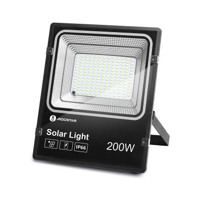 Aigostar Ip66 Led Projector With Solar Panel 200w 6500k