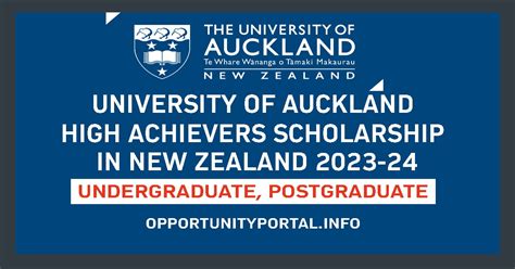 University Of Auckland High Achievers Scholarship In New Zealand 2023