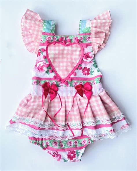 Body Caipira Beb Festa Junina Baby Rosa Romper Elo