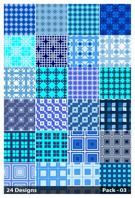 Free Blue Seamless Square Pattern Background Vector Pack