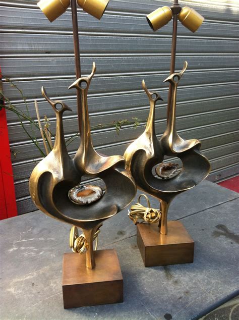 Proantic Paire De Lampes En Bronze Par Willy Daro