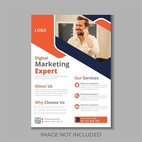 Corporate flyer template design für ihr unternehmen Premium Vektor