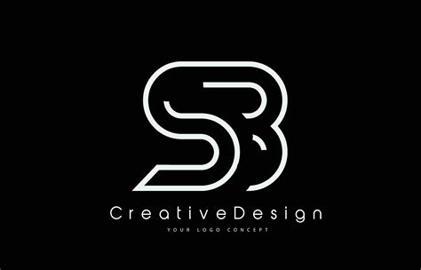 Sb S B Letter Logo Design In White Colors Vector Art At Vecteezy