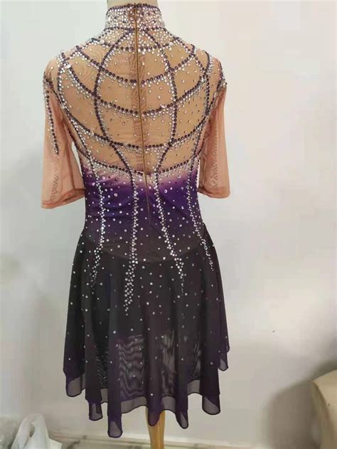 Purple Figure Skating Dresses Custom Girls Beaded Custom Women Etsy