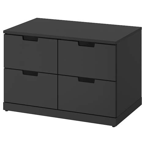 Nordli 4 Drawer Dresser Anthracite 80x53 Cm 311 2x207 8 Ikea Ca