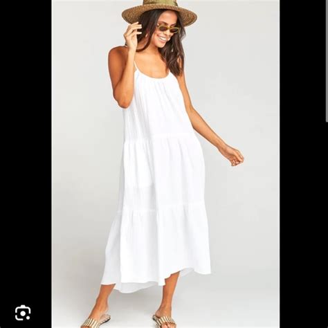 Show Me Your MuMu Dresses Nwt Smym May Maxi Dress White Crinkle