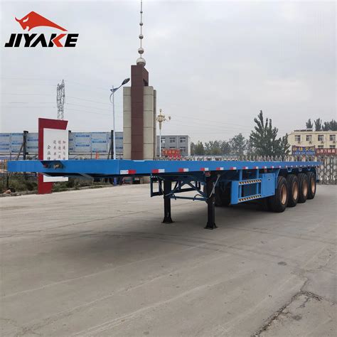 Axle Ft Ft Gooseneck Skeleton Drawbar Tri Axle Flatbed Truck