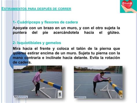 Estiramientos para después de correr PPT Descarga Gratuita