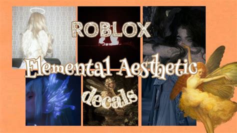 Roblox Elemental Aesthetic Decals Aueie Royale High Elements Youtube