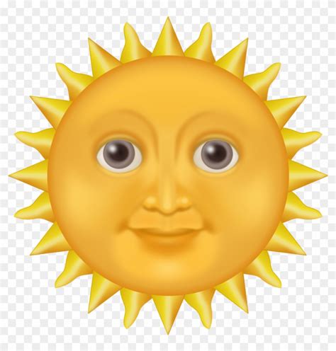 Sun Clipart Emoji - Sun With Face Emoji - Free Transparent PNG Clipart ...
