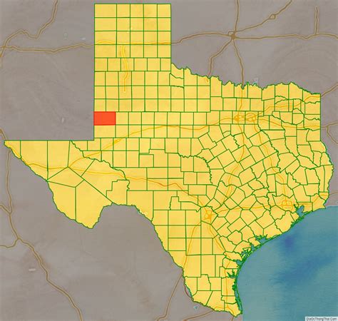 Map of Gaines County, Texas - Thong Thai Real