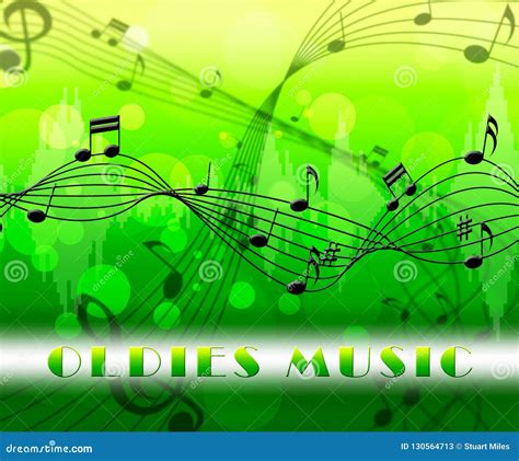 Oldies Music Means Classics From The Past Stock Illustration