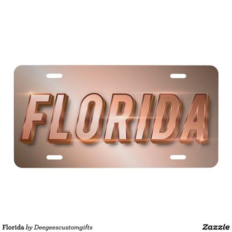 Florida License Plate | Zazzle | Florida license plates, License plate, Custom front license plates