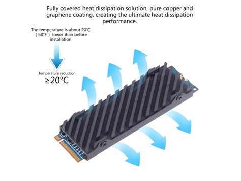 Pure Copper Graphene Heatsink M 2 Ngff 2280 Pci E Nvme Ssd Cooling Thermal Pad Cooler Radiator