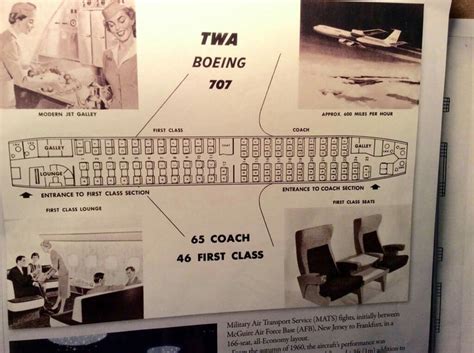 Seating Configuration For TWA S B707 First Class Seats Twa Boeing 707