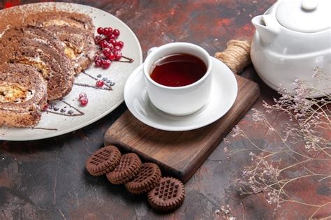 Vista De Cima Para Baixo Deliciosos P Ezinhos De Biscoito Biscoitos