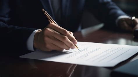 Premium AI Image A Photo Of A Financial Document Signing With Legal