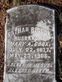 Nathan R Cook 1877 1906 Homenaje De Find A Grave