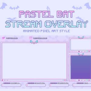 Pastel Goth Bat Twitch Stream Overlay Animated Cute Twitch Etsy