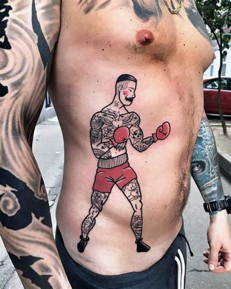 50 Traditional Boxer Tattoo Designs For Men - Retro Boxing Ideas