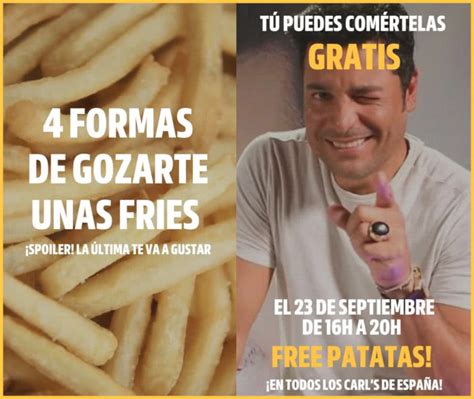 Patatas Fritas Gratis En Los Restaurantes Carls Regalos Y Muestras