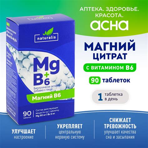 Натуралис - магний B6 комплекс витаминов для нервной системы, сна ...