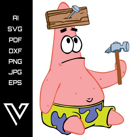 Patrick Spongebob Design Patrick Cutfile Patrick Star SVG Etsy