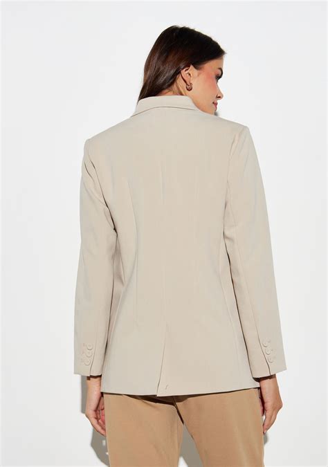 Buy Womens Iconic Solid Blazer With Notch Lapel And Pockets Online