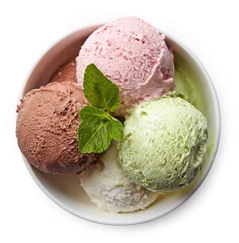 Bowl of Various Colorful Ice Cream Stock Image - Image of flavor, fruit ...