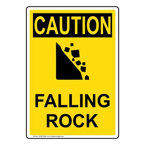 Osha Caution Falling Rock Sign Oce 9494 Recreation