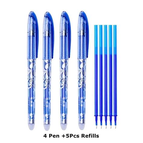 Erasable Gel Pen Refills Rod Set 05mm Washable Handle Magic Erasable